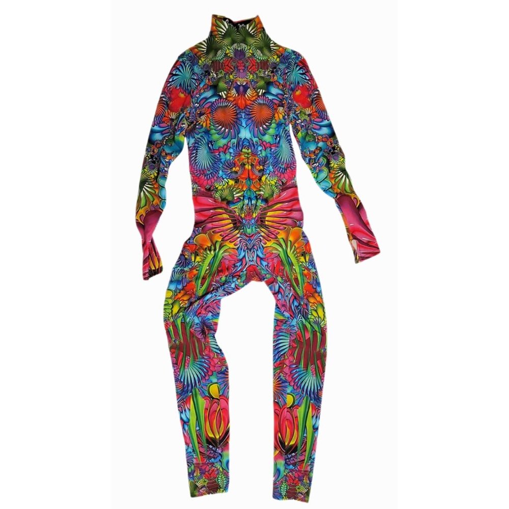 Kaleidoscope Bloom Candy Catz festival bodysuit